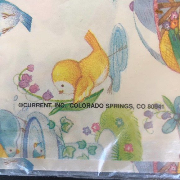 Vintage 92 Easter Bunny Bear Wrapping Craft Paper - Picture 6 of 6